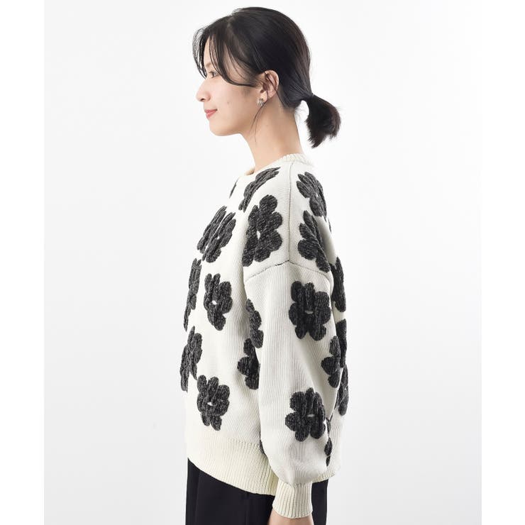 ポッピングジャガードニットプルオーバー[品番：RPSW0004177]｜rps