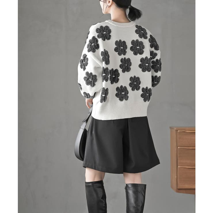 ポッピングジャガードニットプルオーバー[品番：RPSW0004177]｜rps