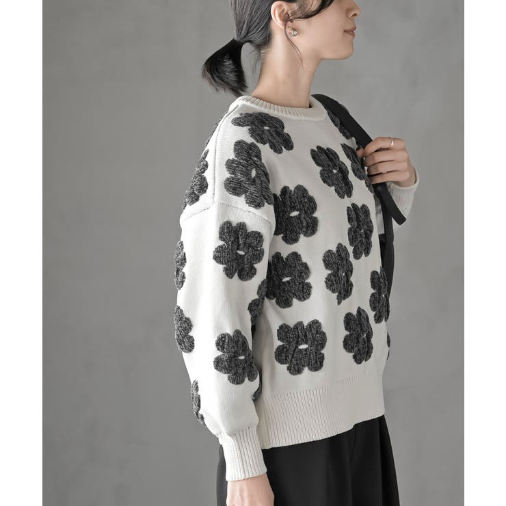 ポッピングジャガードニットプルオーバー[品番：RPSW0004177]｜rps