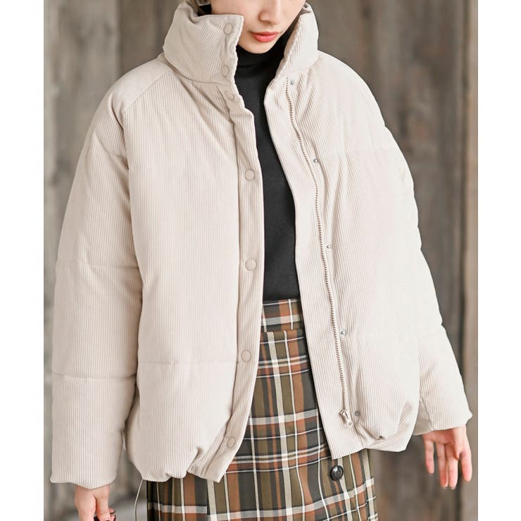 アイボリー | コーデュロイ中綿スタンドジャケット | rps