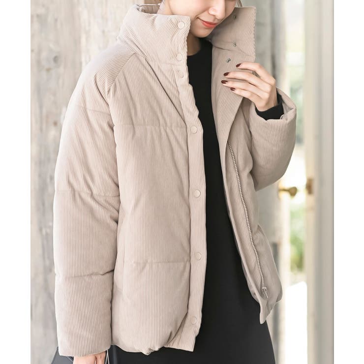 ベージュ | コーデュロイ中綿スタンドジャケット | rps