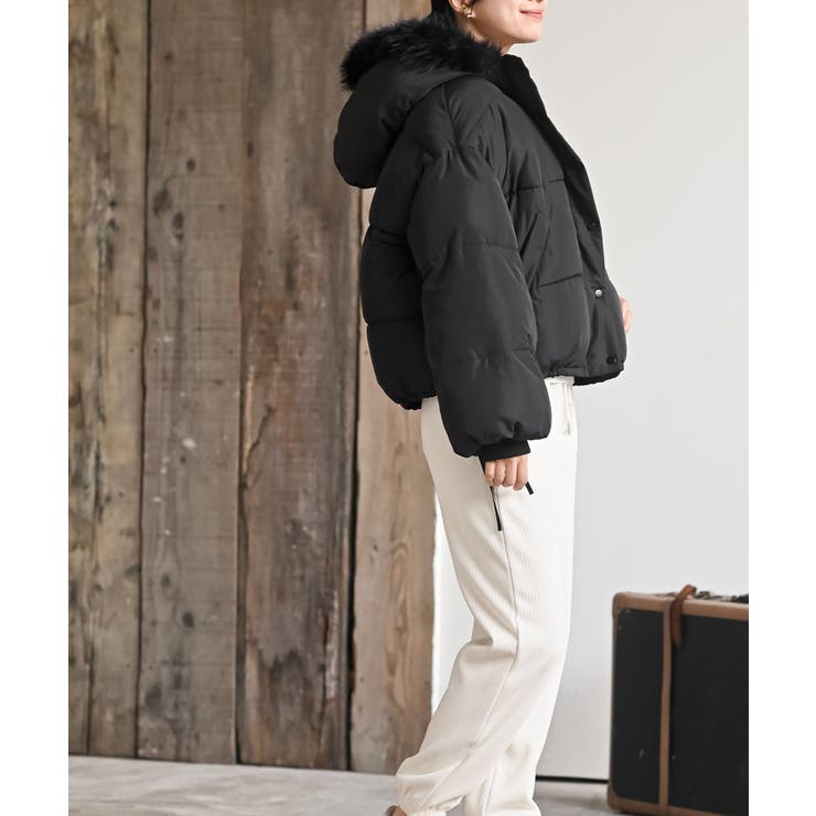 フェイクファーフード付き中綿ジャケット | rps | 詳細画像13 