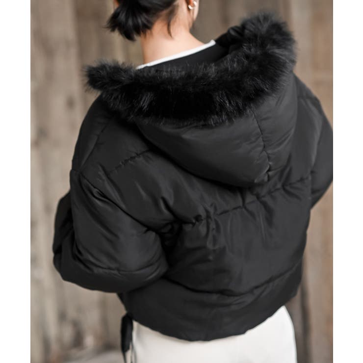 フェイクファーフード付き中綿ジャケット[品番：RPSW0004179]｜rps