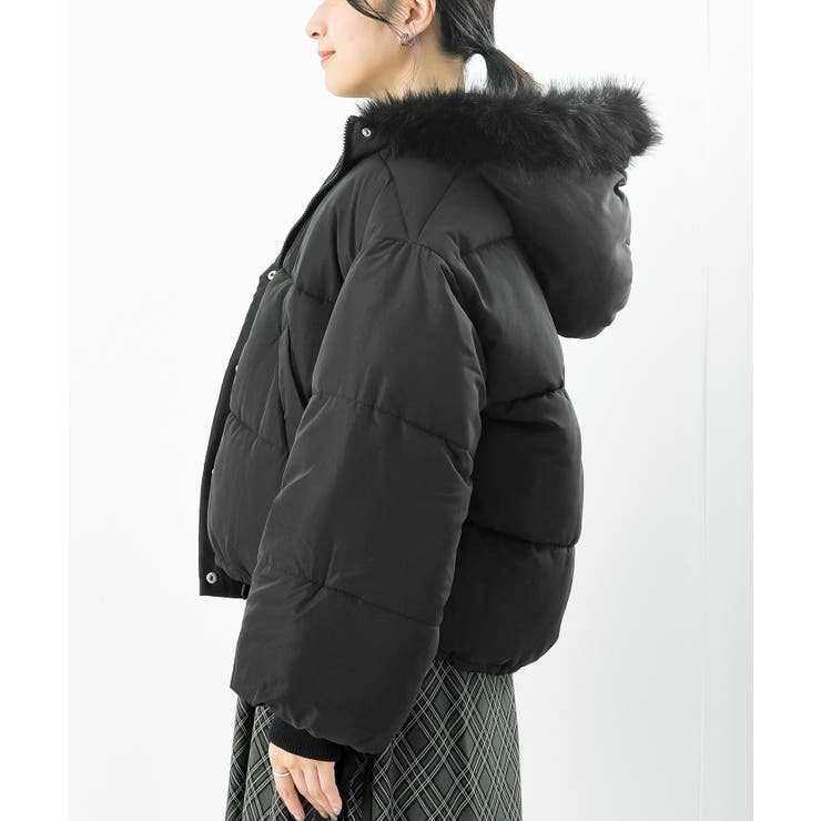 フェイクファーフード付き中綿ジャケット | rps | 詳細画像19 