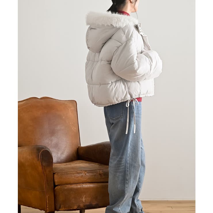 フェイクファーフード付き中綿ジャケット | rps | 詳細画像4 