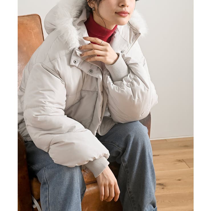 フェイクファーフード付き中綿ジャケット | rps | 詳細画像6 