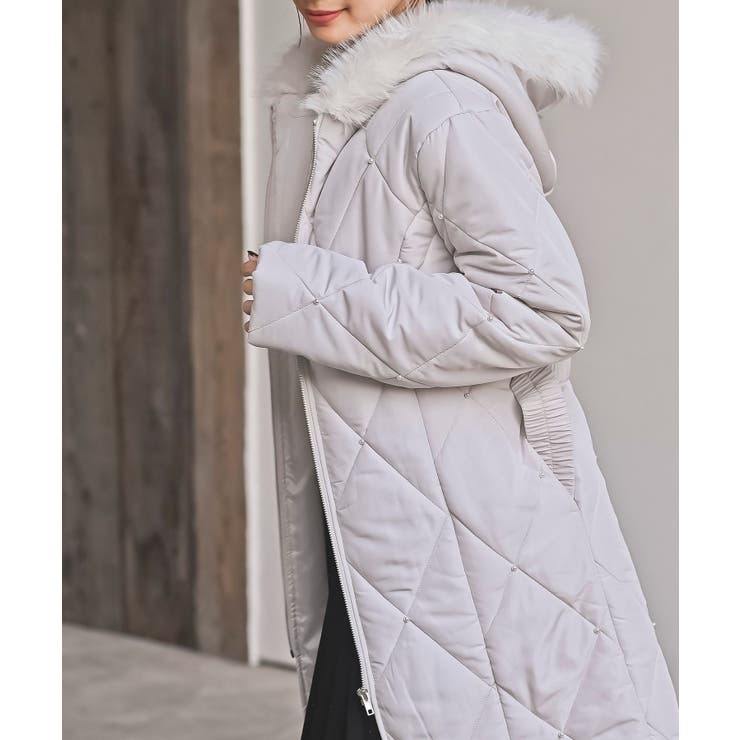 パール付きキルティング中綿コート | rps | 詳細画像16 