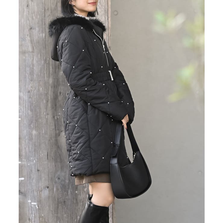 パール付きキルティング中綿コート | rps | 詳細画像3 