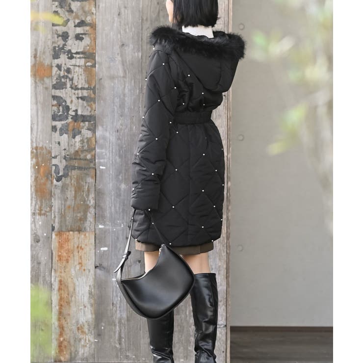 パール付きキルティング中綿コート | rps | 詳細画像4 