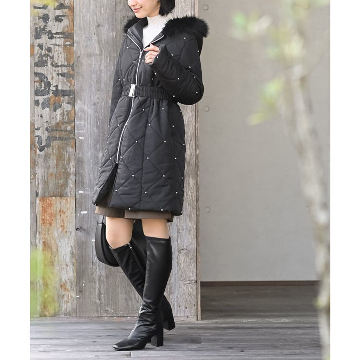 パール付きキルティング中綿コート | rps | 詳細画像5 