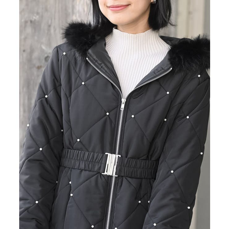 パール付きキルティング中綿コート | rps | 詳細画像6 