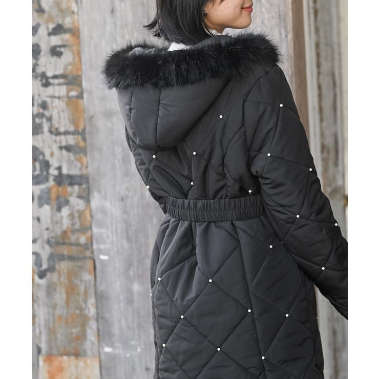 パール付きキルティング中綿コート | rps | 詳細画像8 