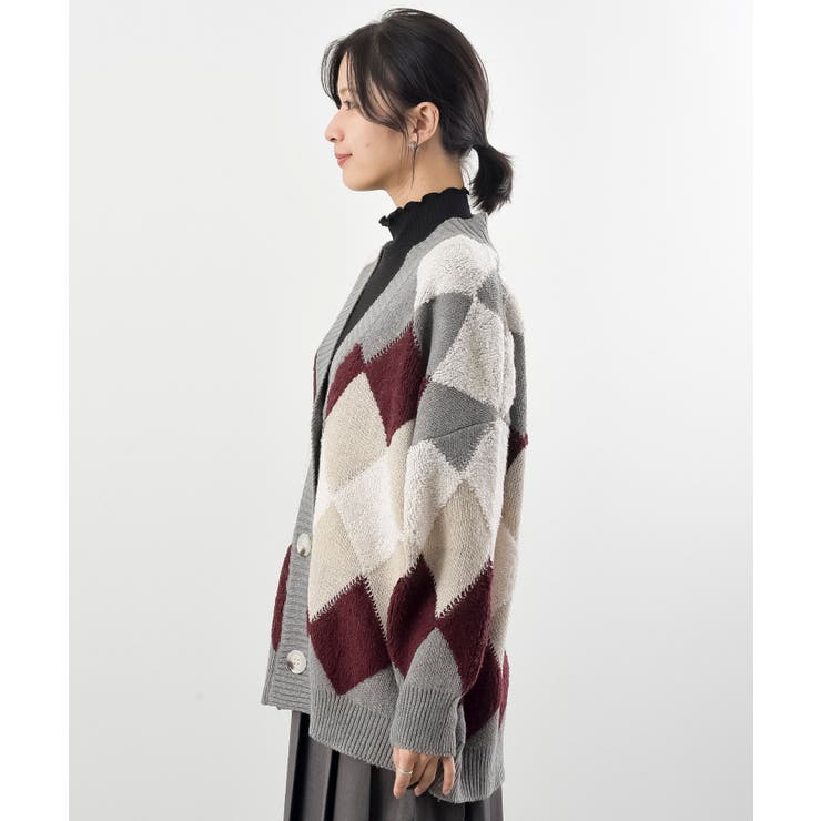 サガラアーガイルニットカーディガン | rps | 詳細画像47 