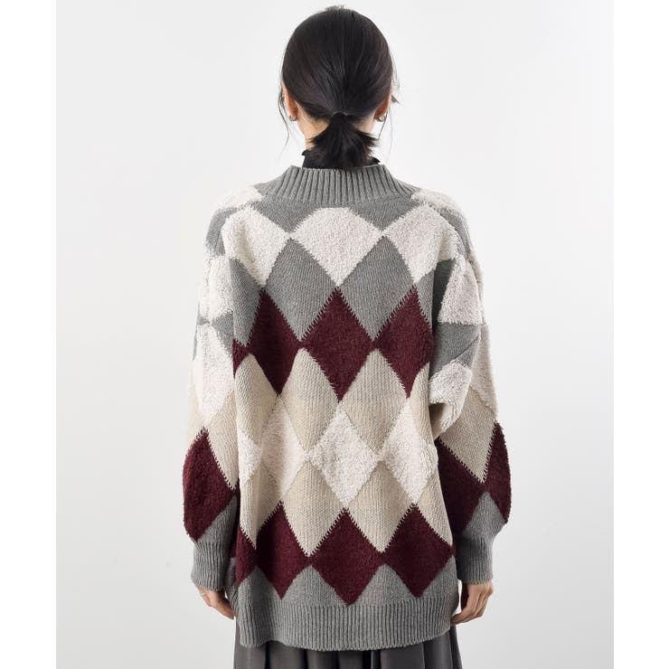 サガラアーガイルニットカーディガン | rps | 詳細画像48 