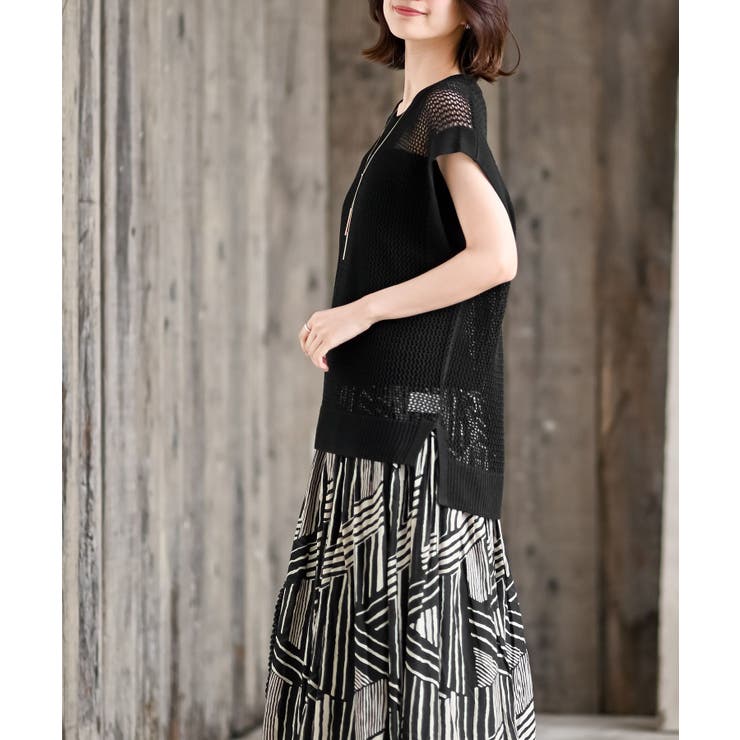 eaphi　ベスト EMBROIDERY CORD VEST