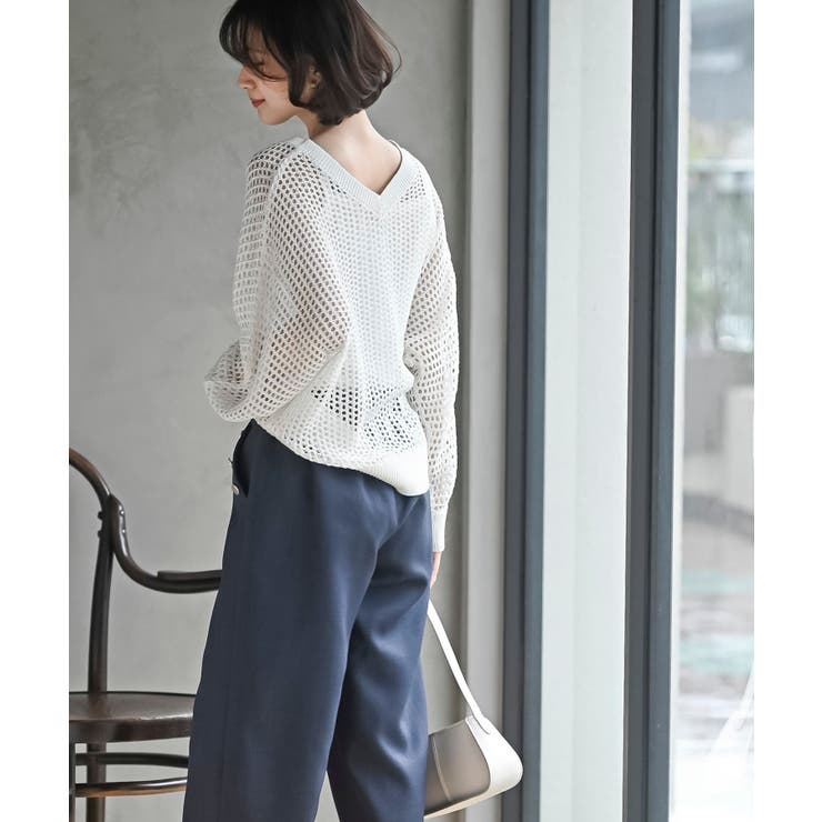 ＳＵ前後２ｗａｙウエストマークニットプルオーバー （グレージュ） 12Twelve Agenda SU前後2wayウエストマークニットプル