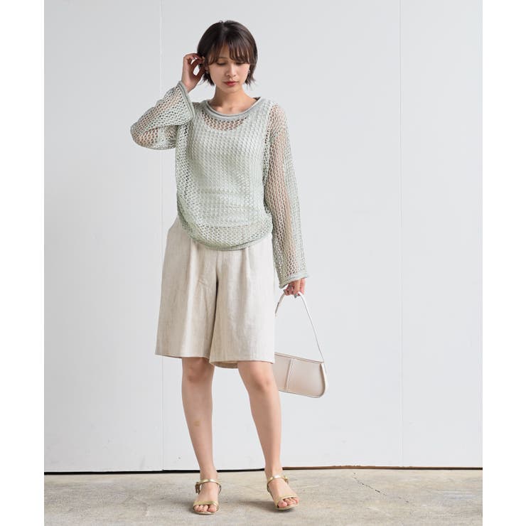 【完売品】　ROBE プルオーバー セール】 【ALBA TEC】【洗える】5分袖ハイネックプルオーバー