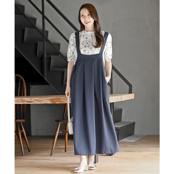 花柄プチハイネック7分袖ブラウス[品番：RPSW0001456]｜rps