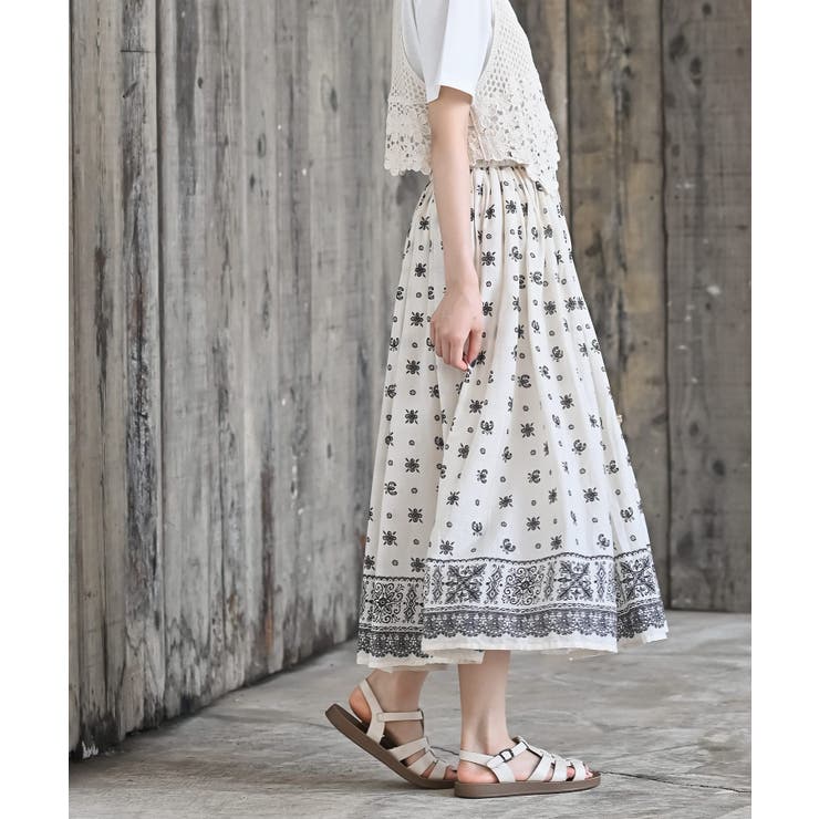 コットン様 リクエスト 3点 まとめ商品 Cotton Stripe Jqd Frill Skirt | Pasand by ne Quittez pas