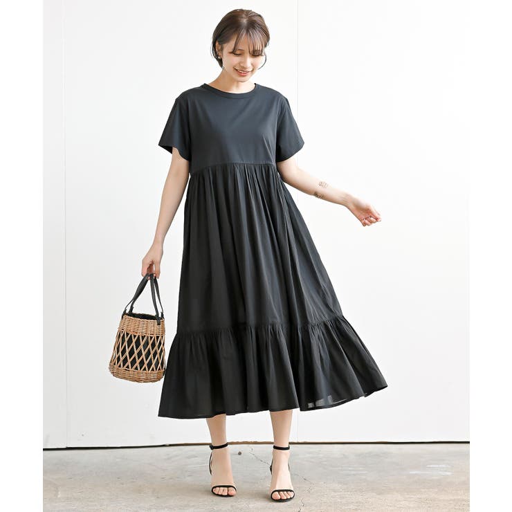 カット×布帛切替ティアードワンピース | rps | 詳細画像10 