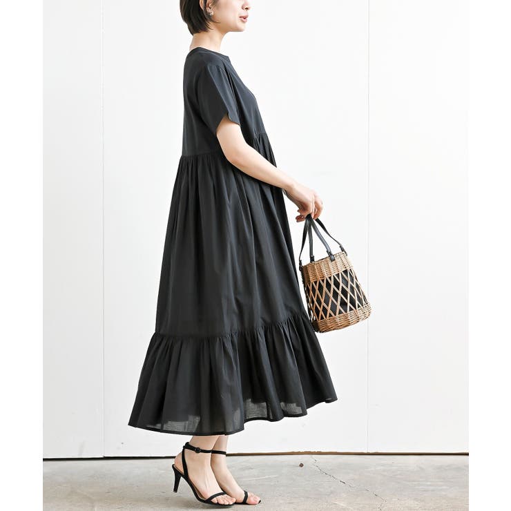 カット×布帛切替ティアードワンピース | rps | 詳細画像13 