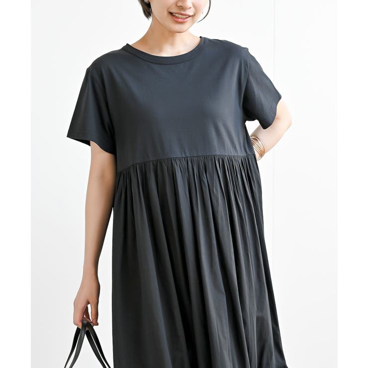 カット×布帛切替ティアードワンピース | rps | 詳細画像14 