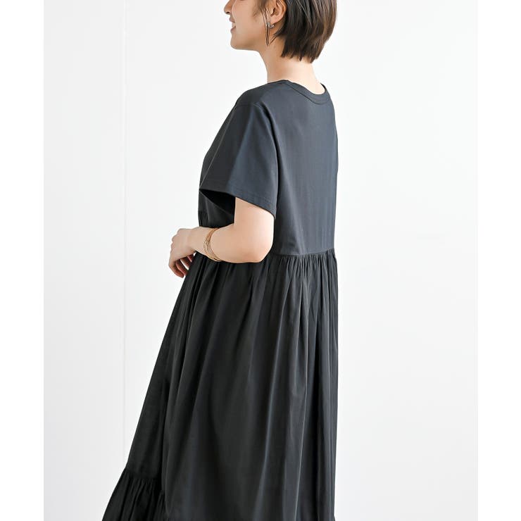 カット×布帛切替ティアードワンピース | rps | 詳細画像15 