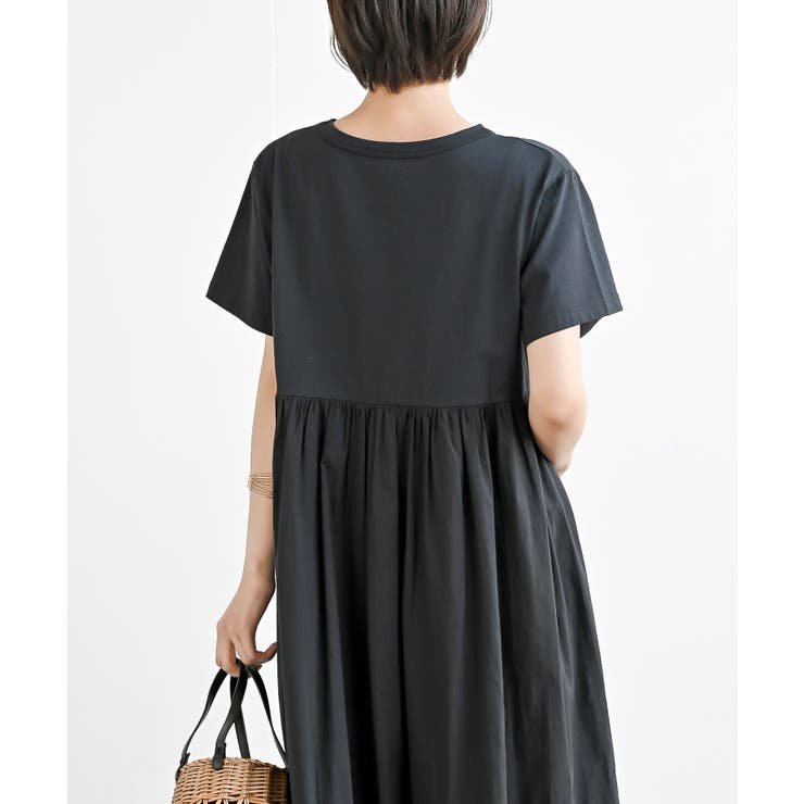 カット×布帛切替ティアードワンピース | rps | 詳細画像16 