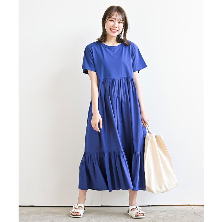 カット×布帛切替ティアードワンピース | rps | 詳細画像19 