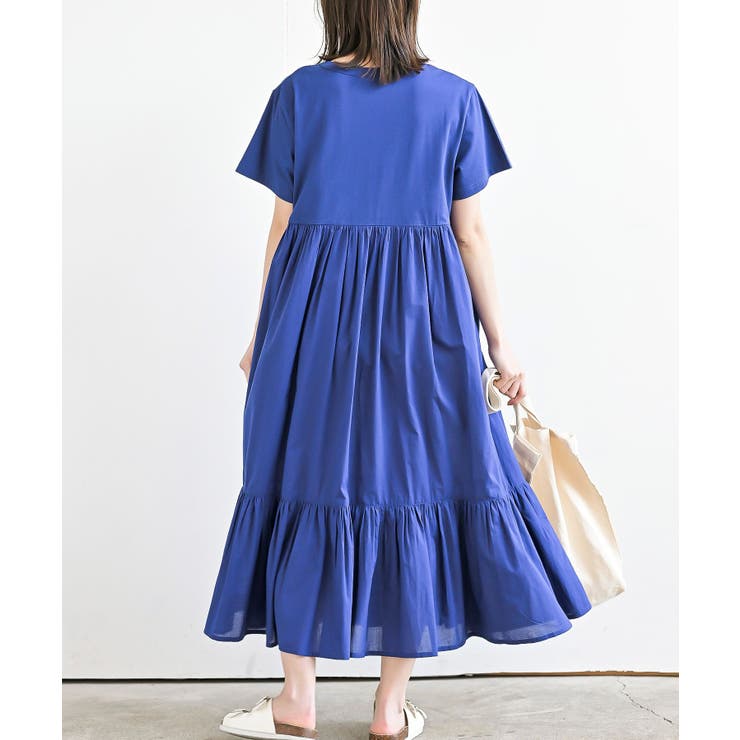 カット×布帛切替ティアードワンピース | rps | 詳細画像21 