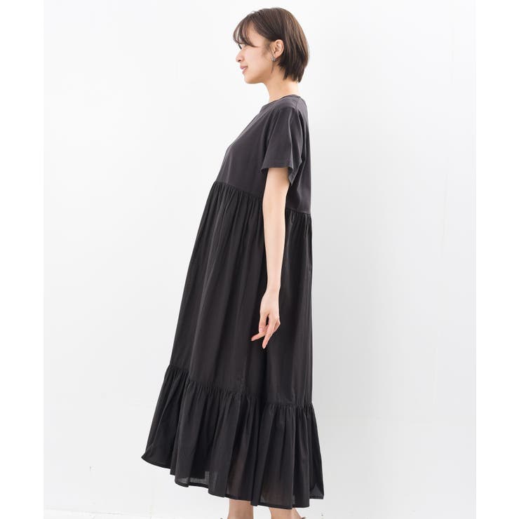 カット×布帛切替ティアードワンピース | rps | 詳細画像27 