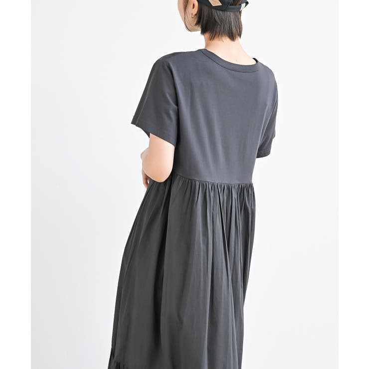 カット×布帛切替ティアードワンピース | rps | 詳細画像8 