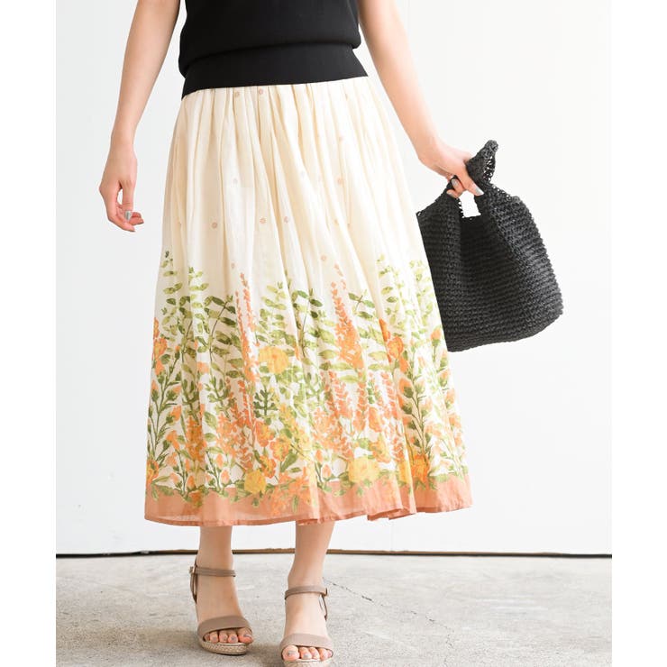 パネルプリントフレアースカート | rps | 詳細画像1 