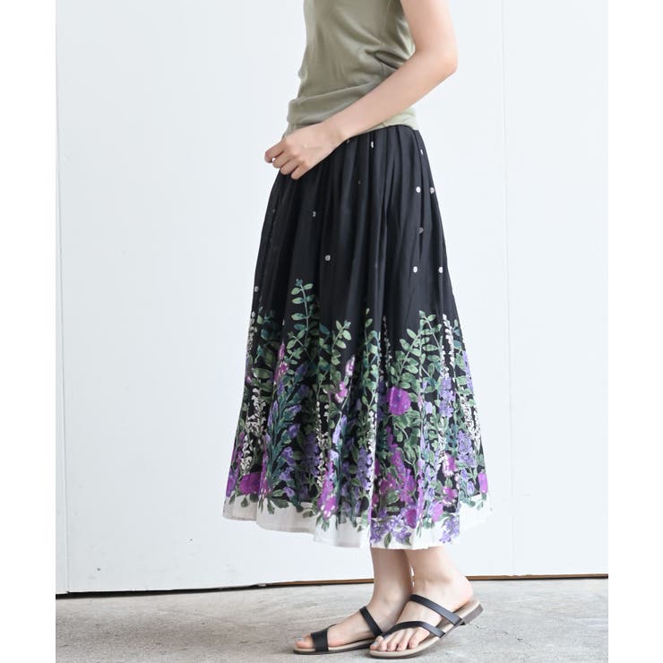 パネルプリントフレアースカート | rps | 詳細画像12 