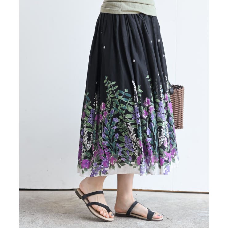 パネルプリントフレアースカート | rps | 詳細画像16 