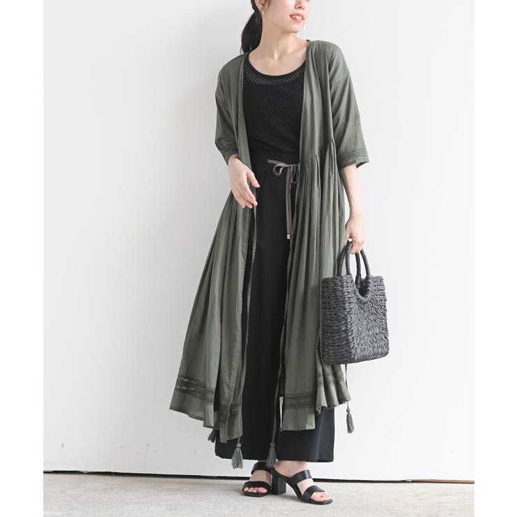 Rouje ラップワンピース カシュクール フラワー ロザリー ドレス グリーン カシュクールラップワンピース[品番：RPSW0000229]｜rps（アール