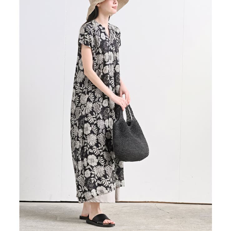 レーヨンノーカラースキッパーワンピース | rps | 詳細画像15 