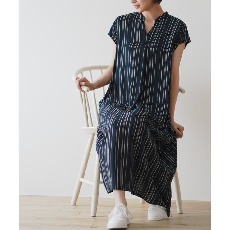 レーヨンノーカラースキッパーワンピース | rps | 詳細画像24 