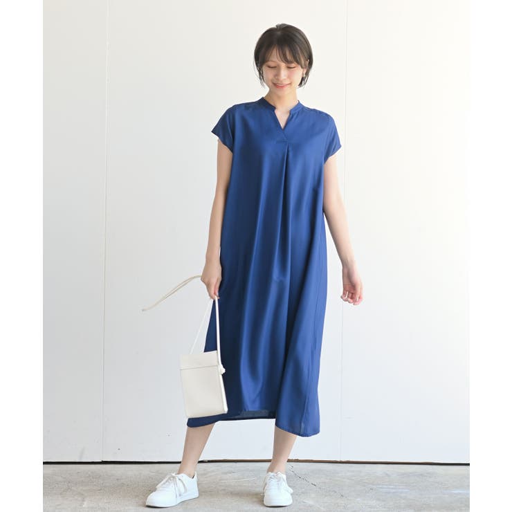 レーヨンノーカラースキッパーワンピース | rps | 詳細画像34 