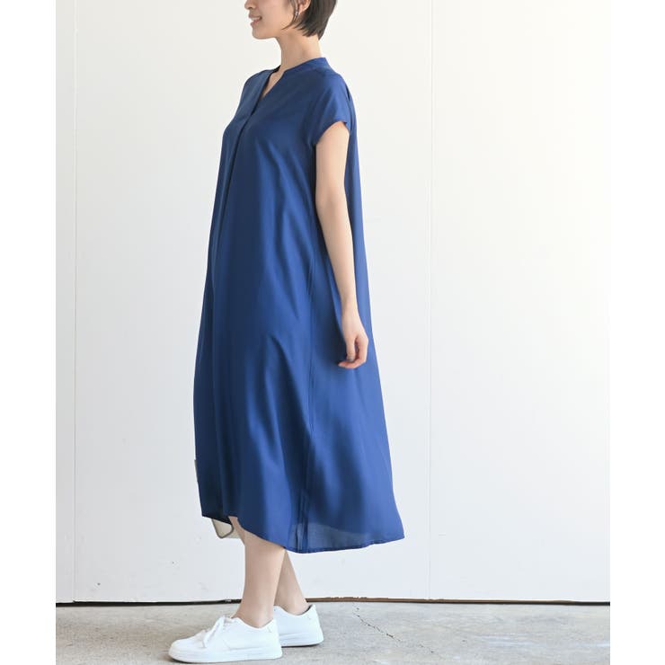 レーヨンノーカラースキッパーワンピース | rps | 詳細画像36 