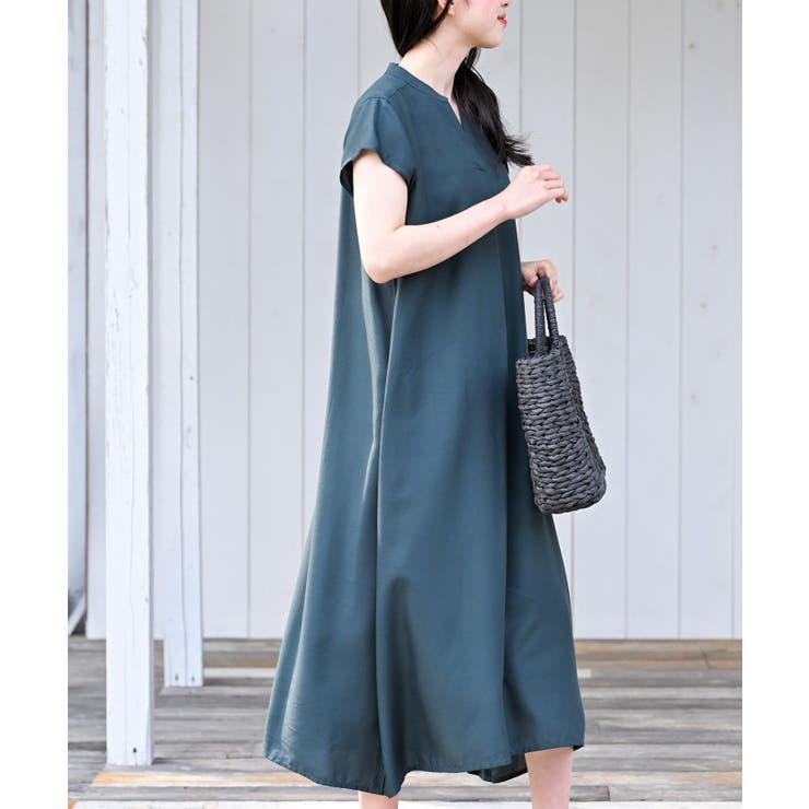 レーヨンノーカラースキッパーワンピース | rps | 詳細画像41 