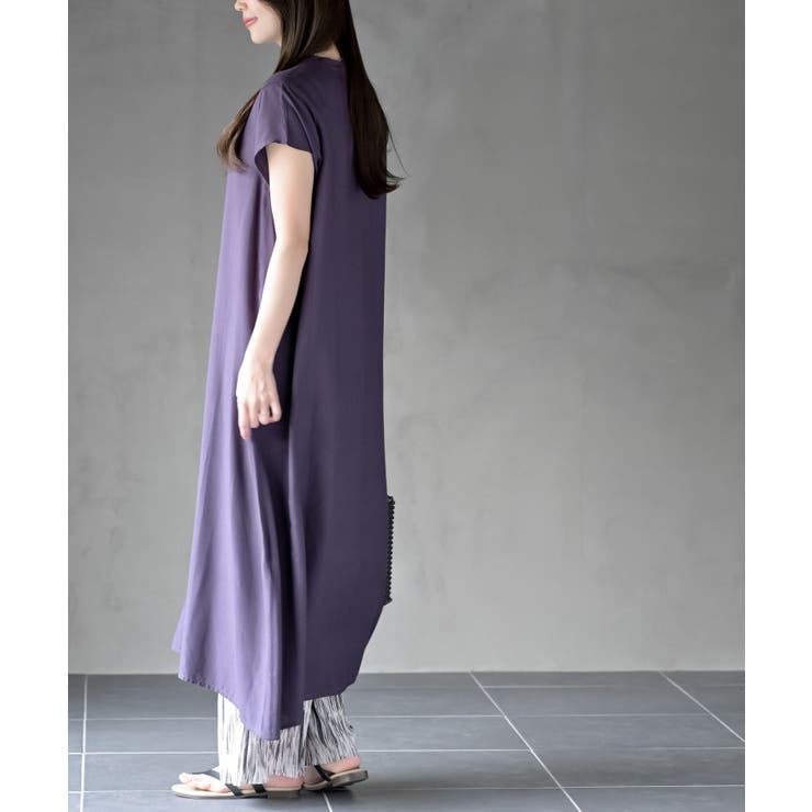 レーヨンノーカラースキッパーワンピース | rps | 詳細画像5 