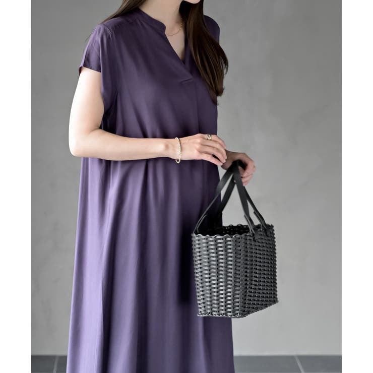 レーヨンノーカラースキッパーワンピース | rps | 詳細画像9 