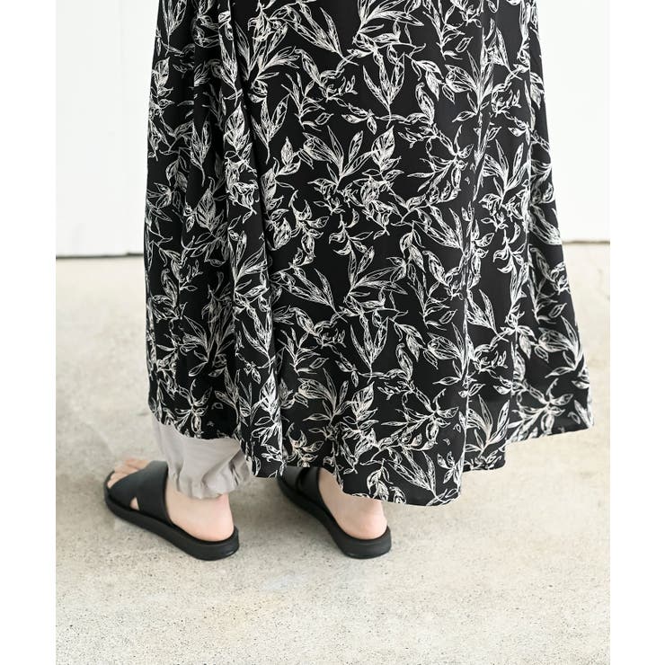 フレンチスリーブプリントワンピース | rps | 詳細画像10 