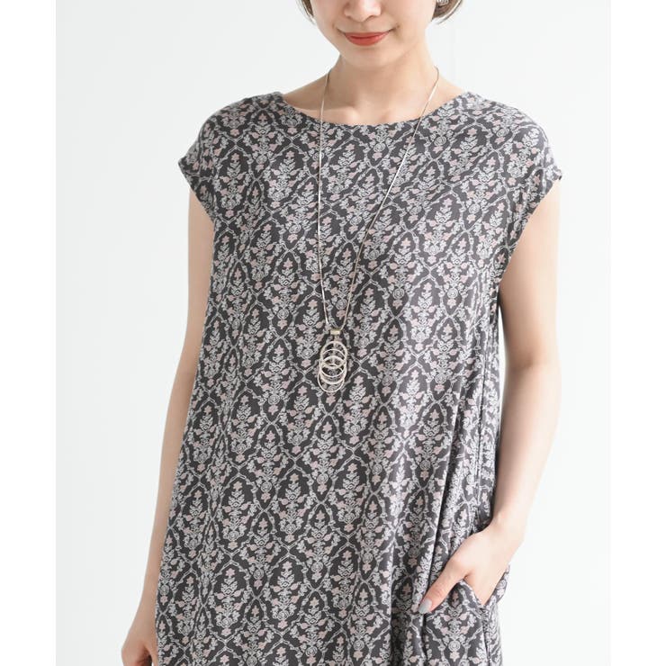 フレンチスリーブプリントワンピース | rps | 詳細画像15 