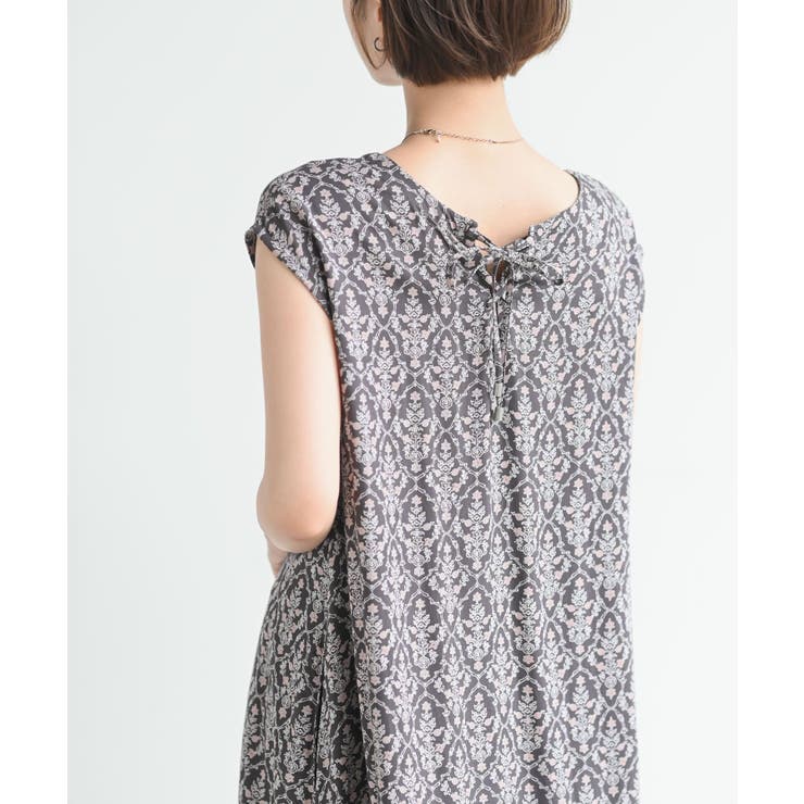 フレンチスリーブプリントワンピース | rps | 詳細画像17 