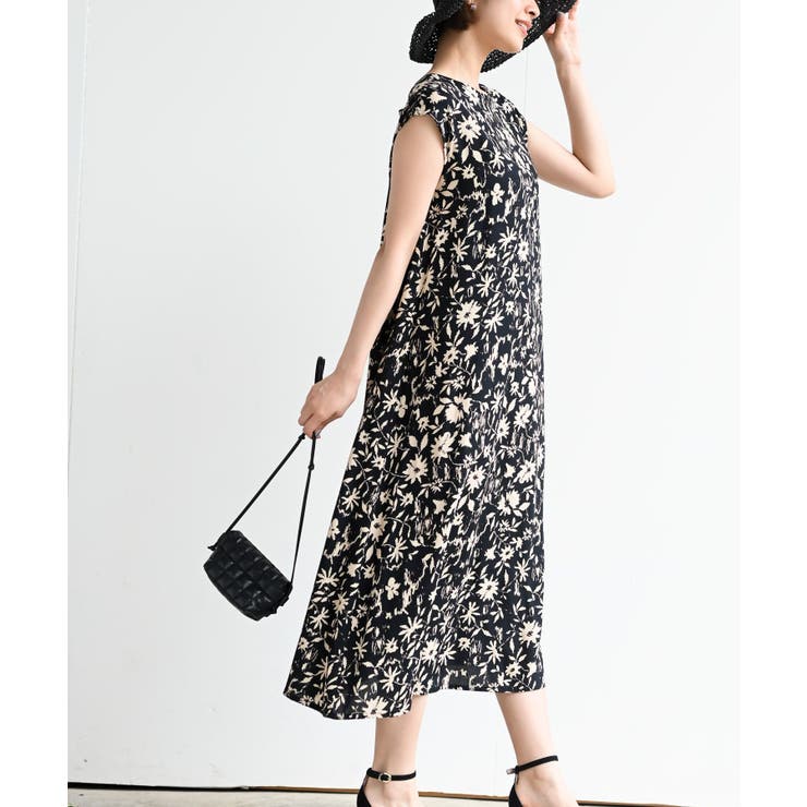 フレンチスリーブプリントワンピース | rps | 詳細画像31 