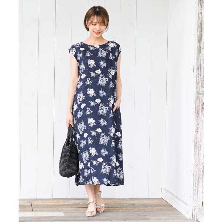フレンチスリーブプリントワンピース | rps | 詳細画像36 