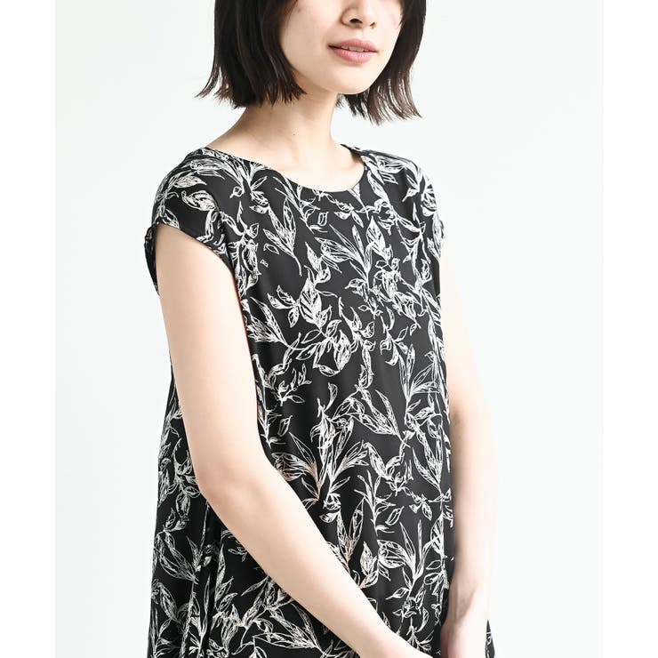 フレンチスリーブプリントワンピース | rps | 詳細画像5 