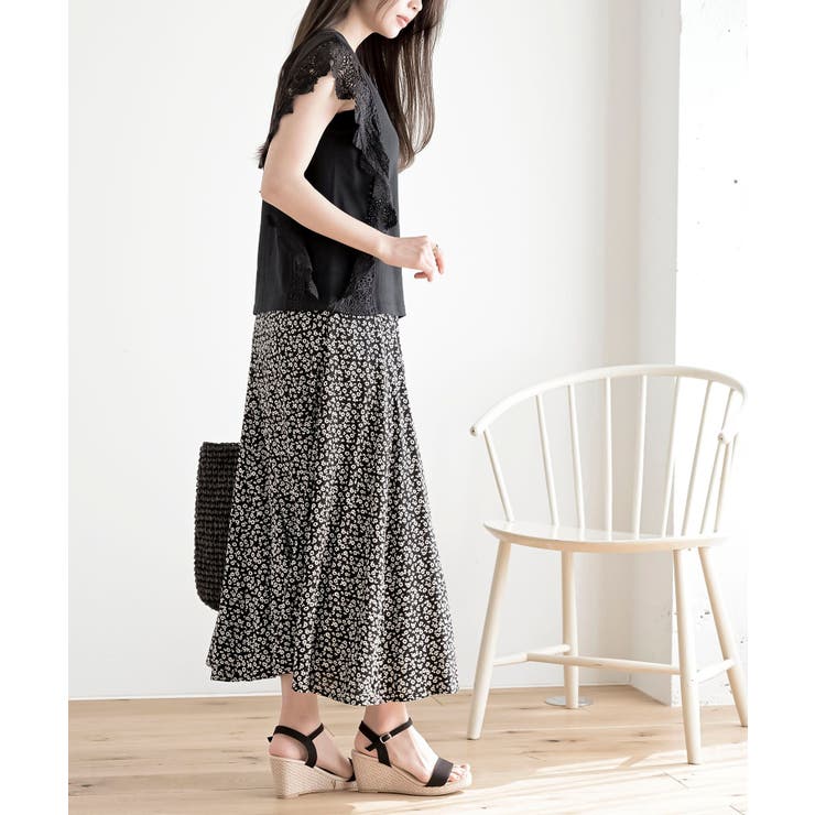 ６枚ハギレーヨンフレアースカート | rps | 詳細画像5 